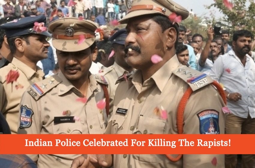  Indian Police Celebrated For Killing The Rapists Of A Woman Veterinarian!