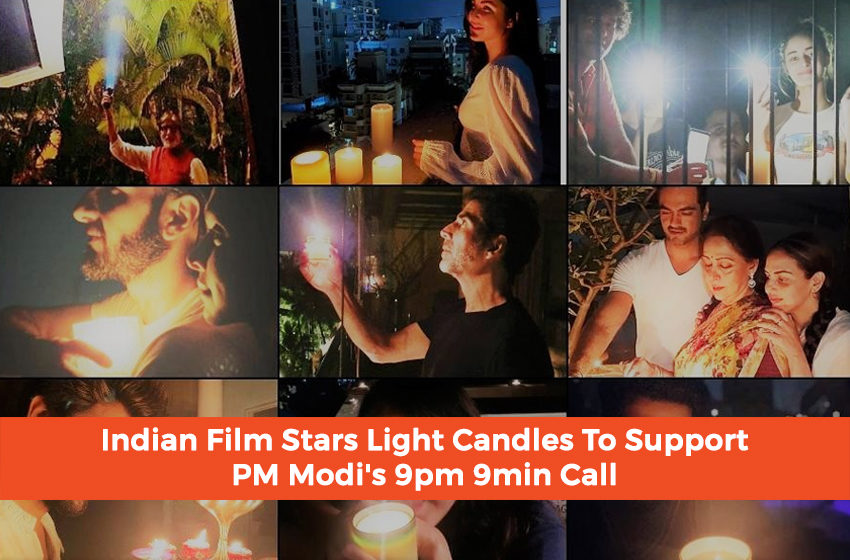  Indian Film Stars Light Candles To Support PM Modi’s 9pm 9min Call